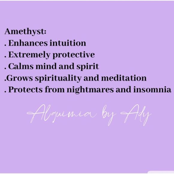 Amethyst gold rosary link chain adjustable bracelet  charms - Picture 4 of 5